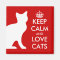 Keep calm and love cats magnet | Customisable