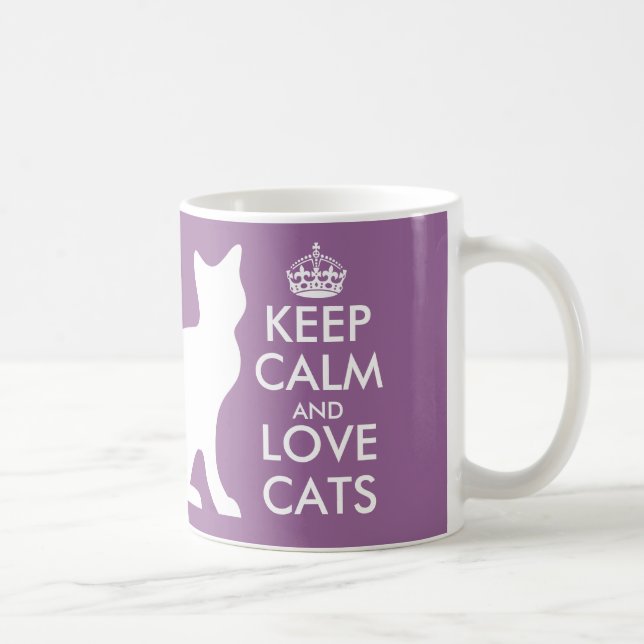 Keep calm and love cats mug (Right)