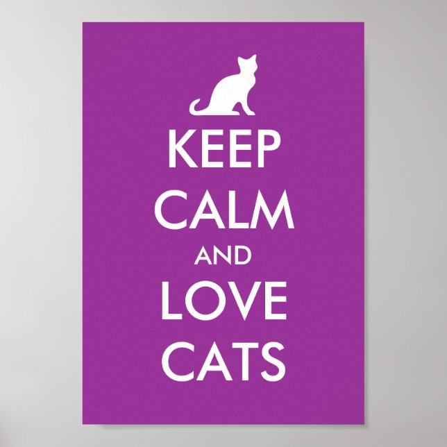 Keep calm and love cats poster parody (Front)