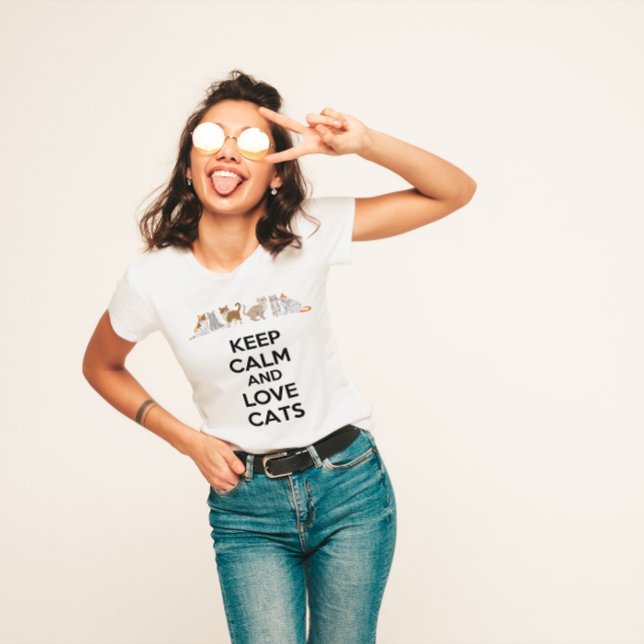 Keep Calm and Love Cats T-Shirt (Creator Uploaded)