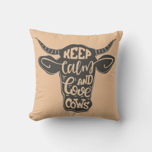 Keep Calm And Love Cows Cushion
