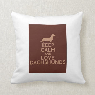Keep Calm and Love Dachshunds Cushion