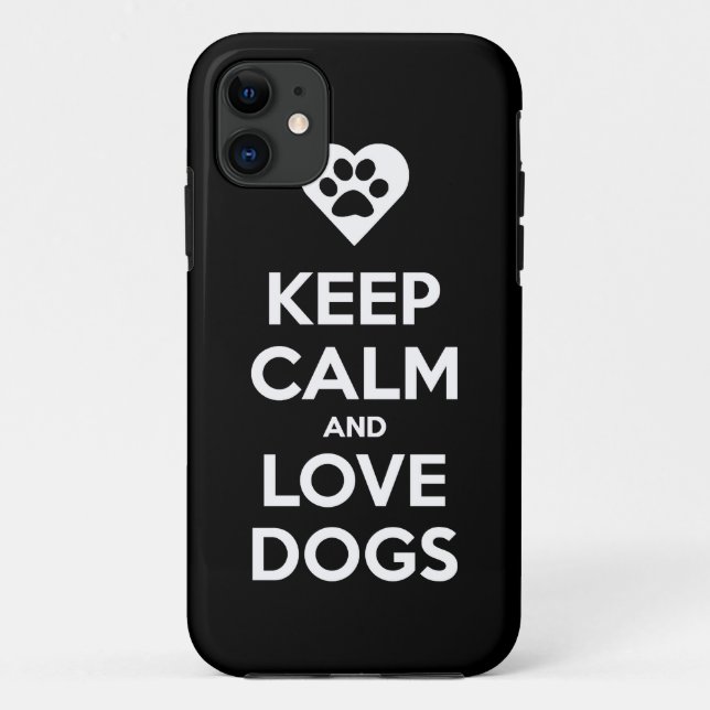 Keep Calm And Love Dogs Case-Mate iPhone Case (Back)