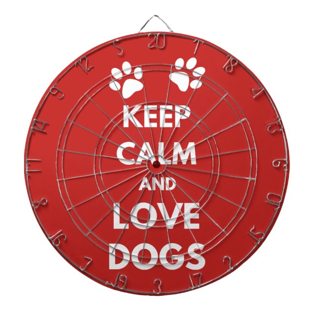 Keep calm and love dogs dartboard (Front)