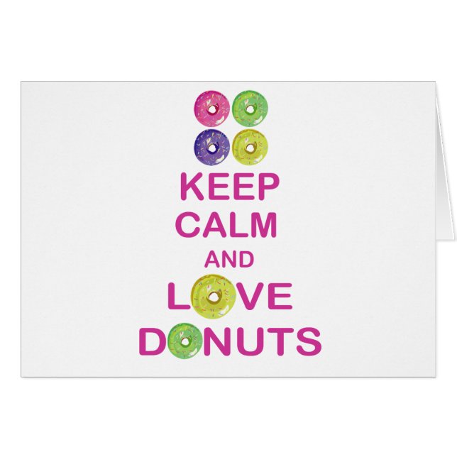 Keep Calm and Love Doughnuts Unique Doughnut Gift (Front Horizontal)
