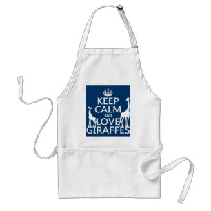 Keep Calm and Love Giraffes - all colours Standard Apron