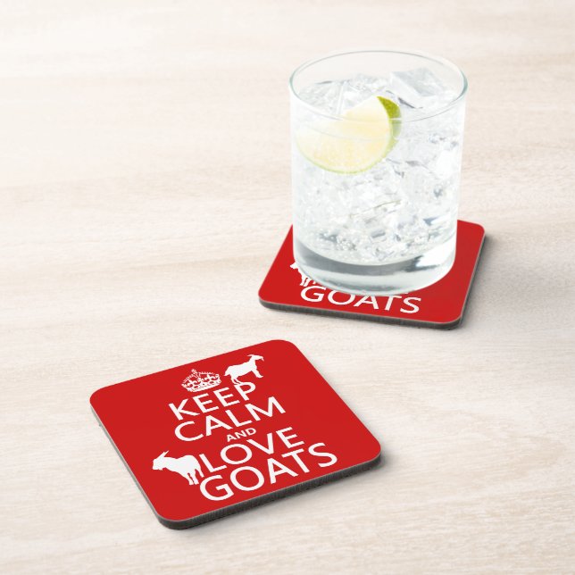 Keep Calm and Love Goats Coaster (Right Side)