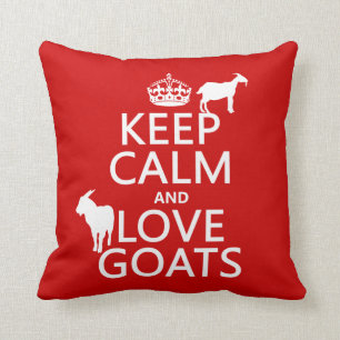Keep Calm and Love Goats Cushion