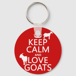 Keep Calm and Love Goats Key Ring