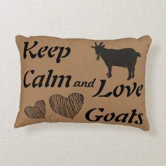 Keep Calm and Love Goats Pillow