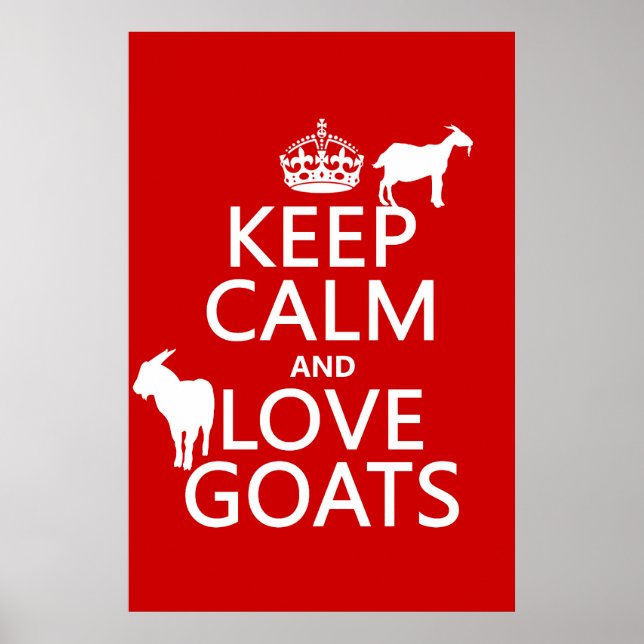 Keep Calm and Love Goats Poster (Front)
