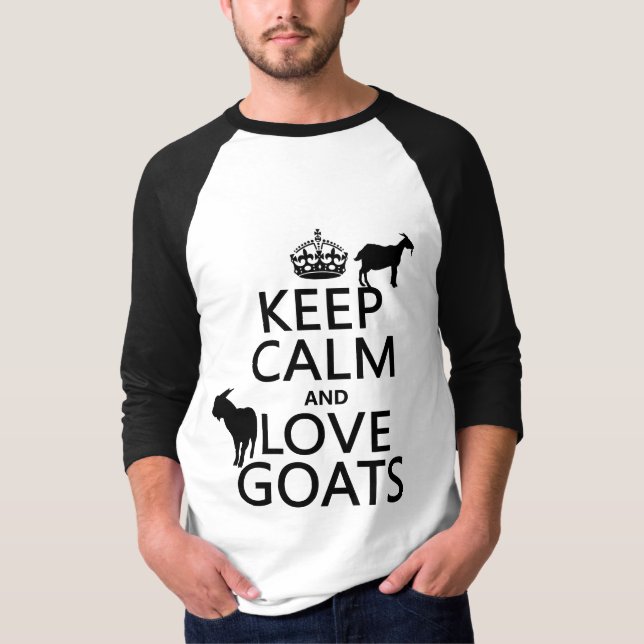 Keep Calm and Love Goats T-Shirt (Front)