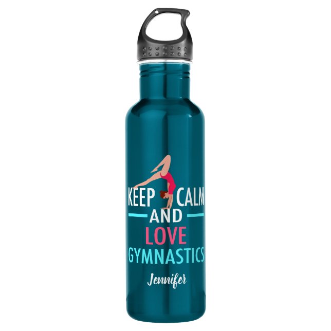 Keep Calm and Love Gymnastics 710 Ml Water Bottle (Front)