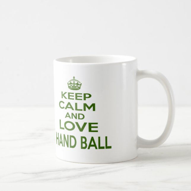 Keep Calm And Love Hand Ball Coffee Mug (Right)