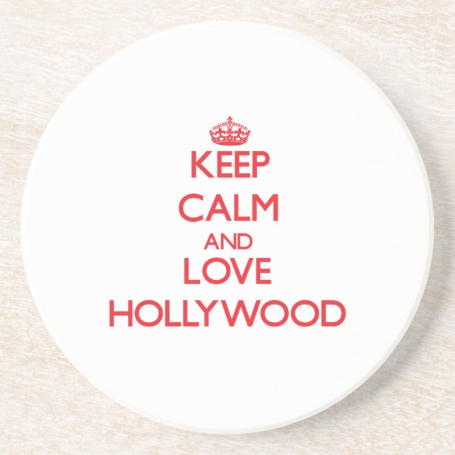 Keep Calm and Love Hollywood Coaster (Front)