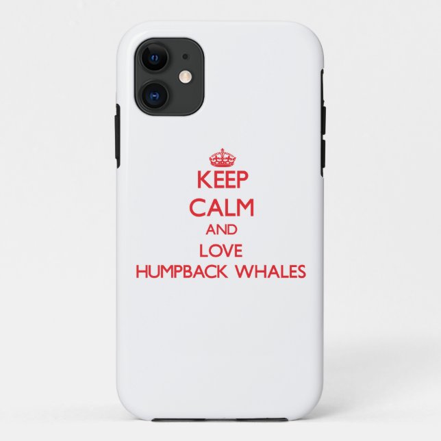 Keep calm and love Humpback Whales Case-Mate iPhone Case (Back)