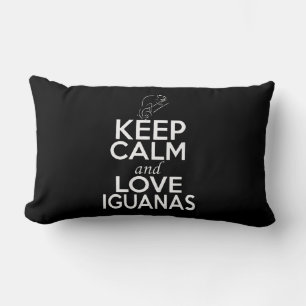 Keep calm and love Iguanas Lumbar Cushion