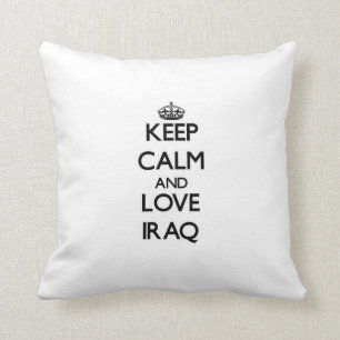 Keep Calm and Love Iraq Cushion