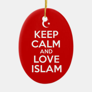 Keep Calm and Love Islam Ceramic Ornament