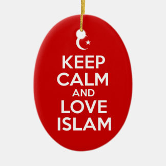 Keep Calm and Love Islam Ceramic Ornament