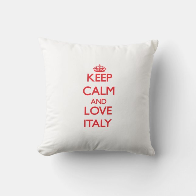 Keep Calm and Love Italy Cushion (Front)