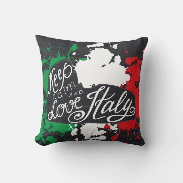 Keep Calm and Love Italy Cushion (Front)