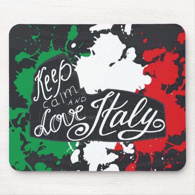 Keep Calm and Love Italy Mouse Pad (Front)