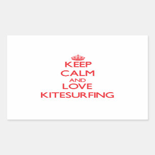 Keep calm and love Kitesurfing Rectangular Sticker