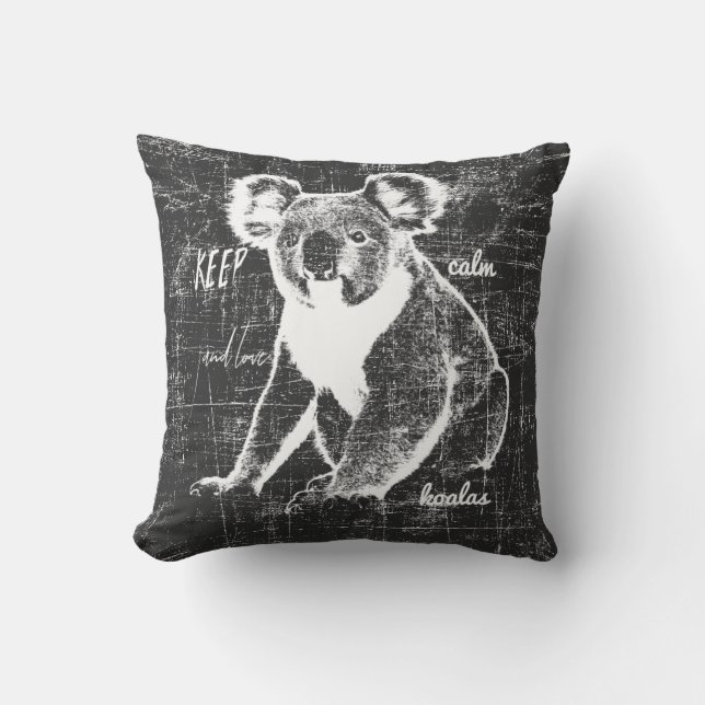 Keep calm and love Koalas   Cushion (Front)