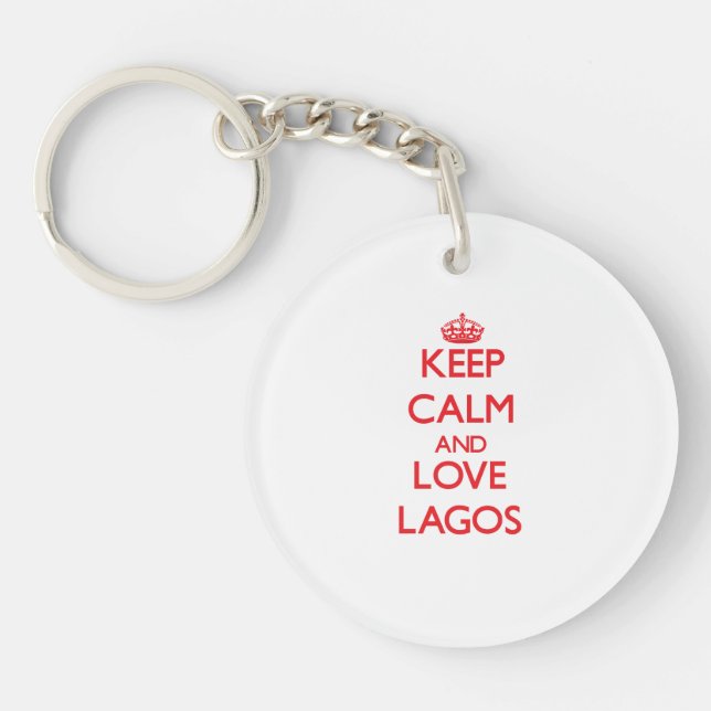 Keep Calm and Love Lagos Key Ring (Front)