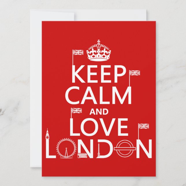 Keep Calm and Love London Invitation (Front)