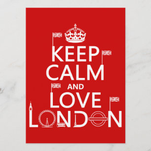 Keep Calm and Love London Invitation