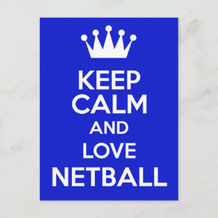 Keep Calm And Love Netball Postcard