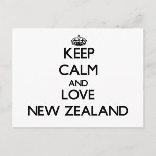Keep Calm and Love New Zealand Postcard
