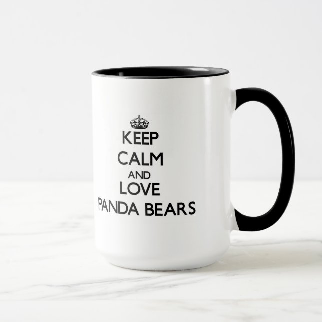 Keep calm and Love Panda Bears Mug (Right)