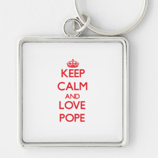 Keep calm and love Pope Key Ring