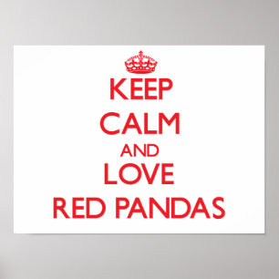 Keep calm and love Red Pandas Poster