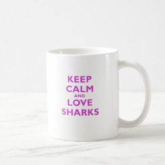Keep Calm and Love Sharks Coffee Mug