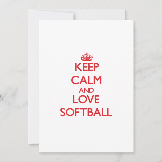 Keep calm and love Softball (Front)