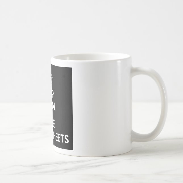 KEEP CALM AND LOVE SPREADSHEETS COFFEE MUG (Right)