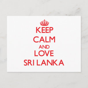 Keep Calm and Love Sri Lanka Postcard