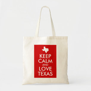Keep Calm and Love Texas Red Tote Bag