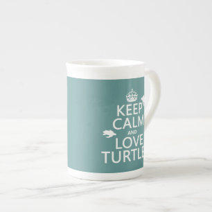 Keep Calm and Love Turtles Bone China Mug