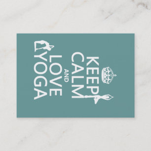 Keep Calm and Love Yoga (customisable colours) Business Card