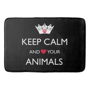"KEEP CALM AND LOVE YOUR ANIMALS" BATH MAT