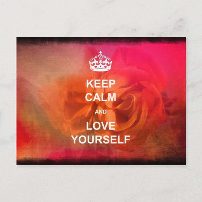 Keep calm and love yourself postcard (Front)