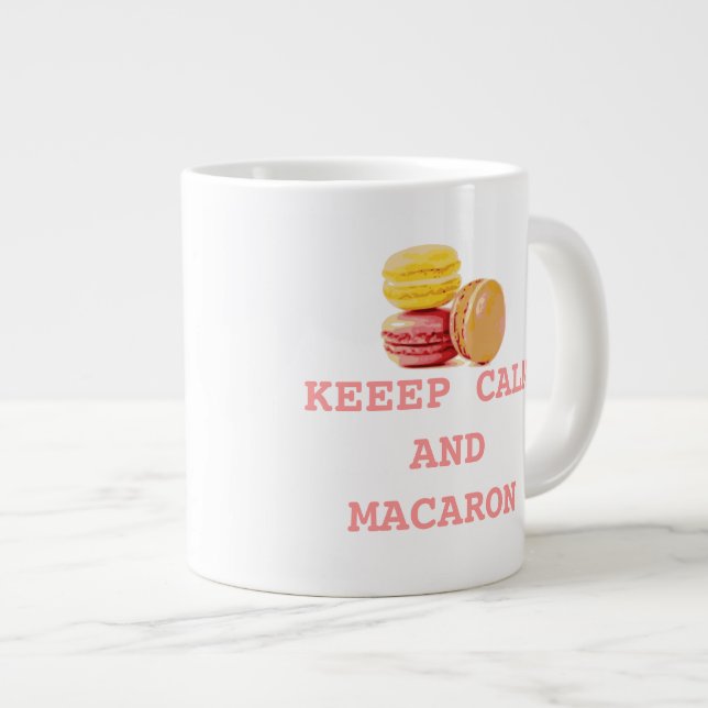 keep calm and macaron large coffee mug (Front Right)