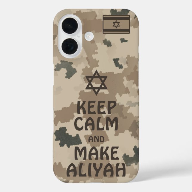 Keep Calm And Make Aliyah - Desert Case-Mate iPhone Case (Back)