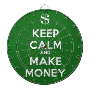 Keep Calm and Make Money Dartboard