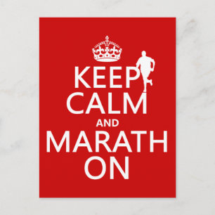 Keep Calm and Marath On Postcard